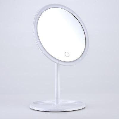 China Lighted OEM Fashion Design Hand Lighted Small Lighted Makeup Mirror Portable Led Smart Hand Rechargeable Cosmetic Mirror for sale