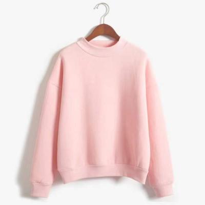 China 2021 Anti-wrinkle Women's Sweatshirts,Winter Solid Color Crewneck Sweatshirt Woman Loose Coat for sale