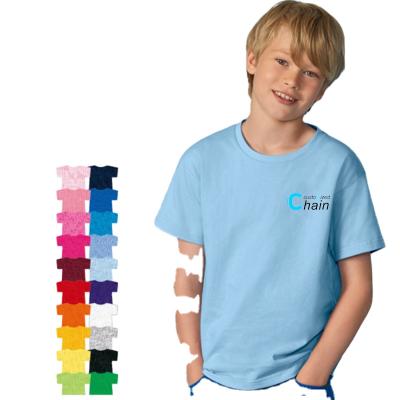 China Compressed High Quality Custom Logo Printing 100% Cotton Blank Cotton Kids Baby Boy Short Sleeve T-shirts for sale