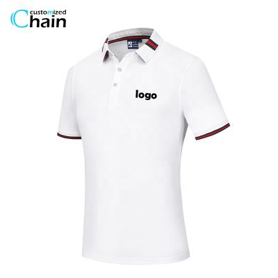 China Custom Made Company Logo Design Polo T-shirt Men's High End Viable Silk Fiber Polo Shirts Embroidery Shirts for sale