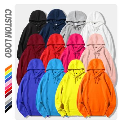 China Hot Wholesale Oversized Men Logo Printing Embroidery Fleece Hoodies Custom Made Anti-pilling High Quality Cotton Pullover for sale