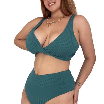 China Breathable 4XL Plus Size Sexy Ladies 2 Pieces Women Swimwear Bathing Suit Bea Swimwear for sale