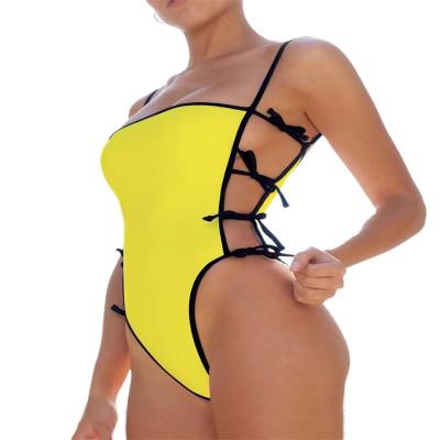 China Strappy Bikini Women's Breathable One Piece Swimsuit Sexy Bikini Women Swimwear for sale