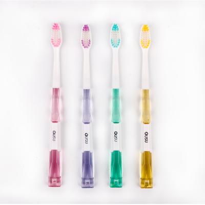 China Soft Rubber Newest Design #504 Soft Bristles Adult Toothbrush 4 Colors Available Home Use Toothbrush for sale