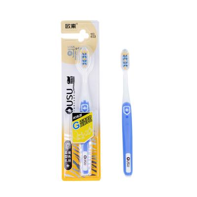 China Home Use+travel Nature Biodegradable Adult Toothbrush #403  Soft Charcoal Bristles Vegan Product for sale