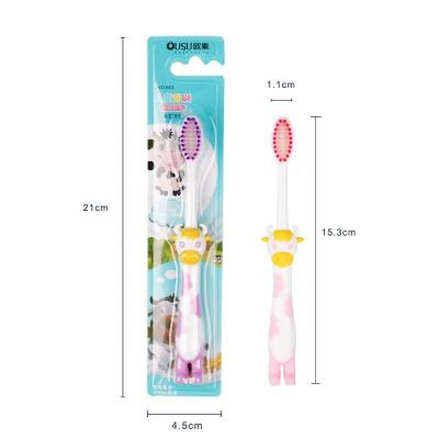 China Soft Rubber New Design #603 Children Bamboo Biodegradable Toothbrush  4 colors  Good Quality Home Use kids Toothbrush for sale