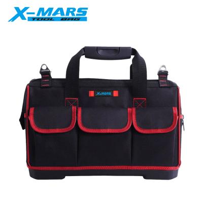 China Big capacity ; Portable X-Mark Heavy Duty Canvas Professional Car Detailing Tool Bag Plastic Bottom For Tool Bag for sale