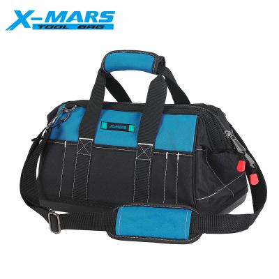 China Big capacity ; Portable X-Trouble 16 Inch Tool Bag Electrician Wide Mouth Tool Bag With Molded Water Proof Base for sale