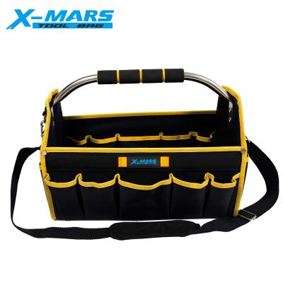 China Big capacity ; Portable X-Trouble OEM 16inch Foldable Portable Car Garden Detailing Tool Bags With Steel Tubular Handle for sale