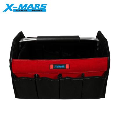 China Big capacity ; Portable X-Turl OEM 15Inch Portable Folding Car Folding Detailing Tool Bags With Steel Tubular Handle for sale