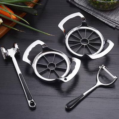 China Viable Wholesale Kitchen Instruments Stainless Steel Blade Apple Slicer Hollow Puncher Fruit Cutter for sale