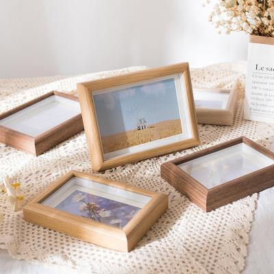 China Decorative Home Decor Picture Photo Frame A3 A4 Wood Frame For Wall Mount Home Or Office Decoration Black White for sale