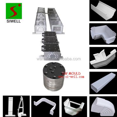 China Plastic Steel 110mm PVC Rainwater Gutter Profile Extrusion Mold / Die Tool for sale