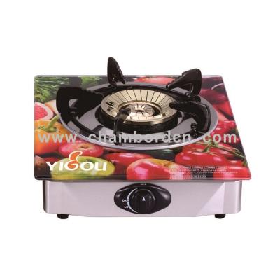 China Single Glass Car 3D Gas Cooker With Brass Burner And S.S. Frame Exterior And Interior Use for sale