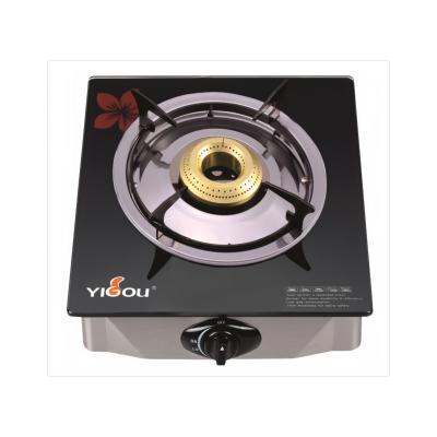 China 2D Car Cooker Single Glass Gas Stove With Brass Burner And S.S. Frame Exterior And Interior Use for sale