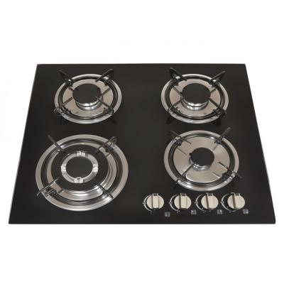 China Hotel cooktop sabaf 4 burner gas kitchen appliances gas hobs glass top for sale