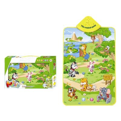 China Toy English Baby Educational Musical Playmat for Kids Baby Zoo Mat Baby Music Musical Mat for sale