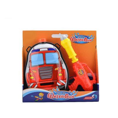 China Water gun water gun with cartoon backpack toy gun for kids party toy gun water play gift kids summer gift for sale