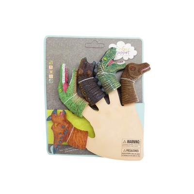 China Plastic Cute Animal Toy Finger Puppet Dinosaur Finger Puppet 20.2*16.5*4.5 for sale