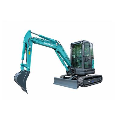 China Building Material Shops Best Zero Tail 3.5 Ton Mini Excavator With Cabin Air Conditioner Stocks For Sale for sale