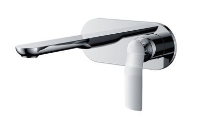 China OEM Basin Mixer Faucet Single Lever Concealed In Wall Basin Mixer Bathroom Chrome Brass zu verkaufen