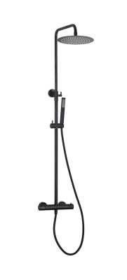 Κίνα Matt Black Brass Bath Shower Faucets Thermostatic Temperature Adjustable προς πώληση