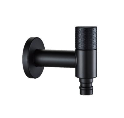 China Matt Black SUS304 Bibcock Cold Water Basin Tap Mixer Single Wall Mounted OEM for sale