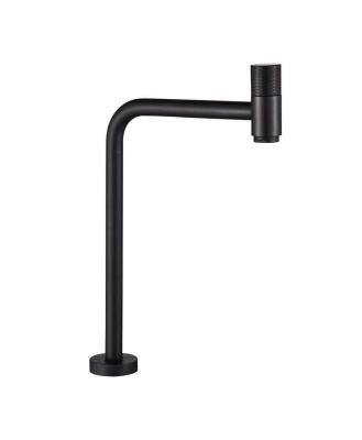 China Bibcock SUS304 High Long Spout Cold Water Faucet Single Deck Mounted Matt Black en venta