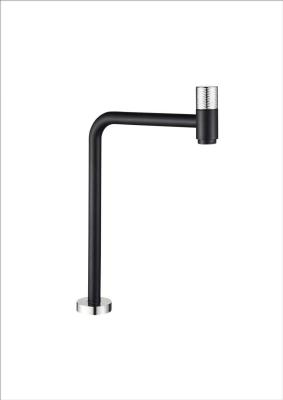 Κίνα SUS304 Basin Tap Mixer Bibcock High Long Spout Single Deck Mounted Matt Black προς πώληση