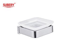 Chine Porteur de savon en laiton salle de bain en verre couleur chrome de haute qualité OEM nobel pièce de montage en laiton base en laiton à vendre