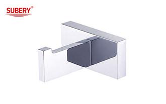 China Brass robe hook bathroom high quality chrome color OEM nobel brass base brass mounting installation piece for sale