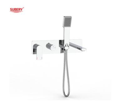 Cina Modern Wall Mounted Bathroom Shower Mixer Taps Chrome Brass Single Lever in vendita