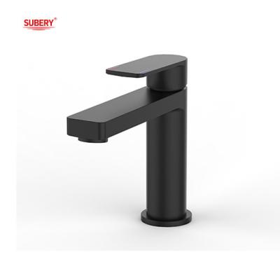 Κίνα Metal Matt Black Bathroom Basin Mixer Faucet Single Lever προς πώληση