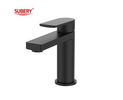 Κίνα Metal Matt Black Bathroom Basin Mixer Faucet Single Lever προς πώληση