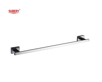 China Zinc Single Towel Bar Holder Bathroom Gun Metal Oem Rectangle Shape Odm Oem for sale