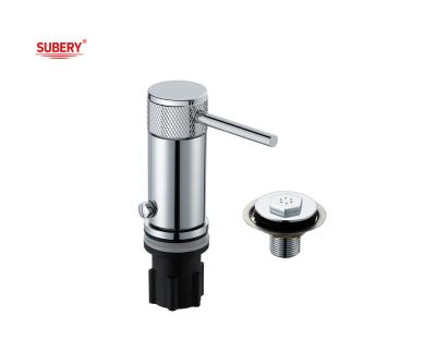 China Einleger Bidet Ducha Mixer Messing Ringförmig Knurl Griff Chrome Badezimmer Wasserhähne zu verkaufen