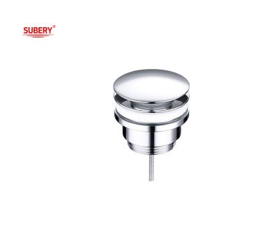 China Brass basin drain drainage stopper vanity Waste drain vessel pop up drain lavatory basin waste chrome OEM for sale