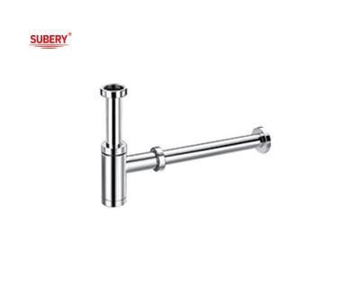 Chine Tuyau de piège de bouteille en laiton pour lavabo pour toilettes, drainage de lavabo pour siphon, salle de bain, tuyau de piège pour lavabo, chrome OEM à vendre