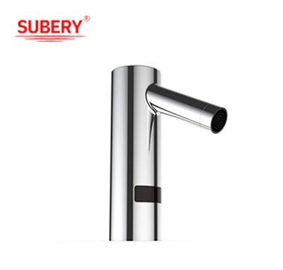 China Good Quality Touchless Lavatory Automatic Bathroom Wash Basin Tap Brass Deck Mounted Infrared Smart Sensor Faucet for sale