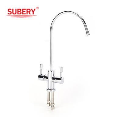 China Kitchen Faucet Drinking Water Tap Stainless Steel 304 Brushed Double Dual Handle Faucet Tap For Kitchen Water Purifier for sale