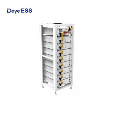 China Deye ESS LiFePO4 USA EU Battery Pack 51.2V 100Ah Home Solar Battery Energy Storage System 100 Container for sale