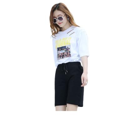 China Soft Comfortable Women's Elastic Waist Shorts Solid Color Casual Wholesale Women's Sports Shorts for sale