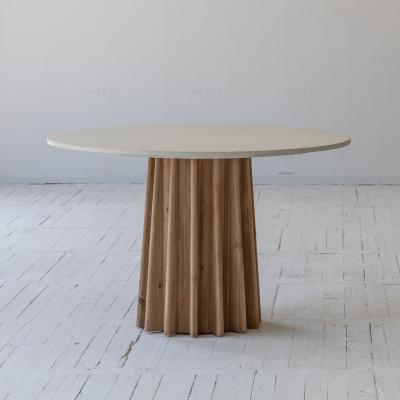 China Concrete Table vintage furniture wabi sabi recycled Nordic pine furniture dining table mobiliario center table for sale