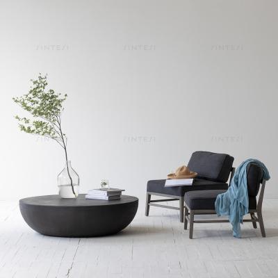 China Wabi-sabi Furniture Accent Coffee Table Mid-Century Dining Room Concrete Round Coffee Table Industrial Modern Modern Dining Table for sale