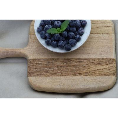 China Sustainable High Quality Vegetable Fruit Wooden Cutting Boards Wood Cutting Board With Handle for sale