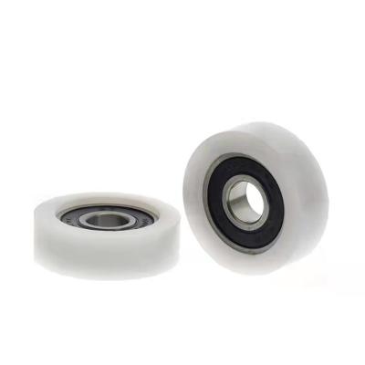 China Hotels Customized C-Shape Splined Flat Pulley Track Wheel Bearing Pulley for sale