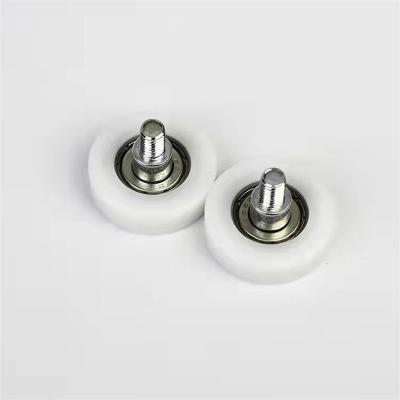 China Hotels Customized Pom With Bearing Sliding Door Nylon Screw Roller Bearing Pulley Best Price Parts Hardware Shower for sale