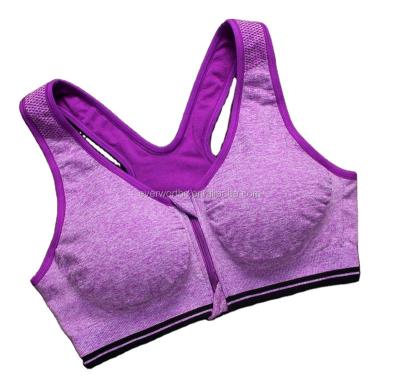 China QUICK DRY As Seen On TV Women Seamless Wireless Zipper Front Daily Bra With Removable Cups for sale