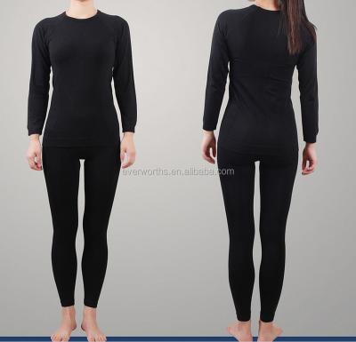 China Ladies Antibacterial Seamless Long Sleeve Skiing Thermal Underwear for sale