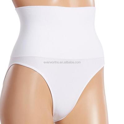 China Seamless Antibacterial Santoni Knit High Waist Body Shaping Thong Underwear For Women for sale